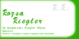 rozsa riegler business card